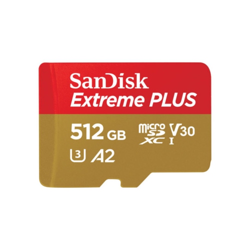 Carte mémoire microSD 200&nbsp;Mo/s Extreme Plus 512&nbsp;Go de SanDisk - Remis à neuf