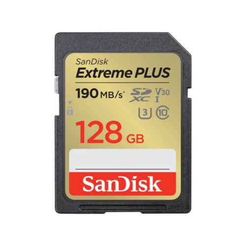 Carte mémoire SDXC 190&nbsp;Mo/s Extreme Plus 128&nbsp;Go de SanDisk - Remis à neuf