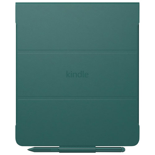 Image 1 of 6.. Amazon Kindle Scribe Fabric Folio Cover with Magnetic Attachment - Jade