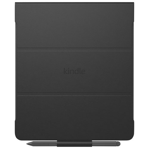 Étui folio en tissu pour Kindle Scribe d'Amazon avec attache magnétique - Noir