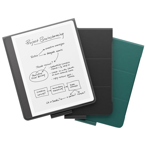 Étui folio en tissu pour Kindle Scribe d'Amazon avec attache magnétique - Noir