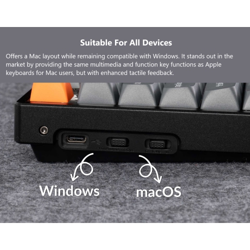 Keychron K8 Max Wireless RGB Hotswap Mechanical Gaming Keyboard – TKL Layout, K Super Brown Switches – Compatible with Windows & macOS, Black (K8M-J3)