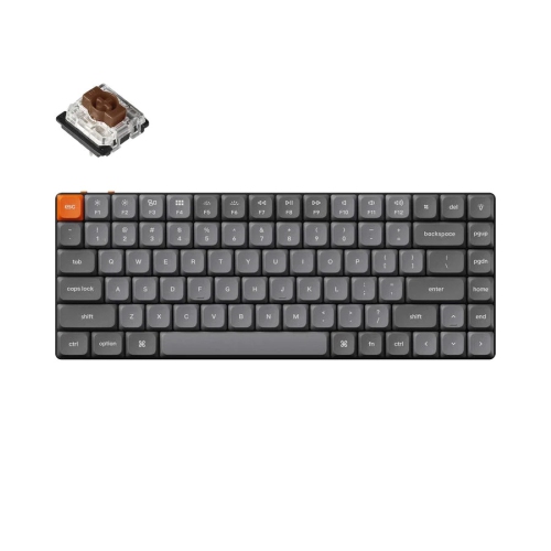 Keychron K3 Max RGB Low Profile Hot-swappable Wireless Mechanical Keyboard - 2.4GHz/Bluetooth/USB-C, Brown Switch, Aluminum Frame, 75% Layout