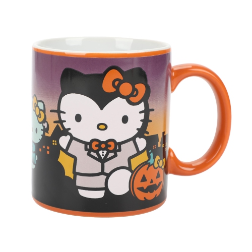 Image 1 of 6.. Hello Kitty Halloween Theme and Icons 16 oz Ceramic Mug