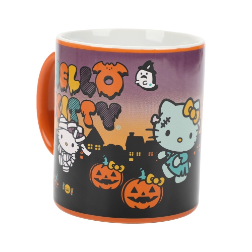 Tasse en céramique 16 oz avec thème d'Halloween et icônes Hello Kitty