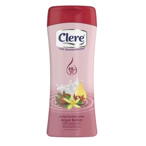 LOTION POUR LES MAINS ET LE CORPS CLERE BEURRE D'ARGAN, 400 ML