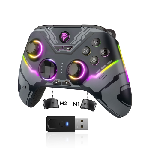 Manette sans fil EasySMX X15/manette de jeu pour Switch/éclairage PC-RVB/manches à effet Hall/gâchettes à effet Hall-Mechanic