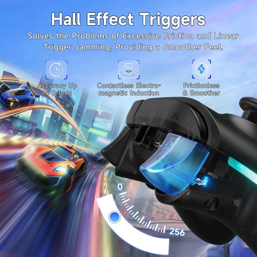 Manette sans fil EasySMX X15/manette de jeu pour Switch/éclairage PC-RVB/manches à effet Hall/gâchettes à effet Hall-Mechanic