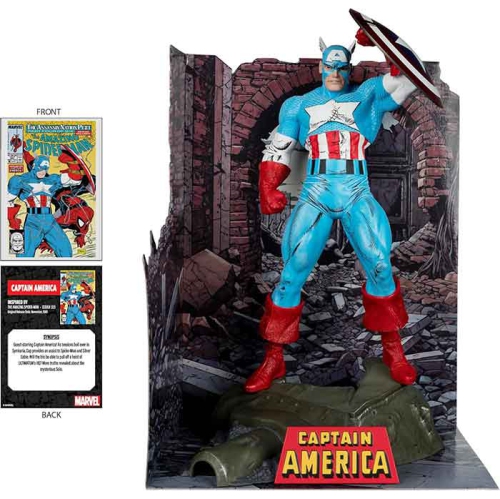 Marvel Collectible 12 Inch Statue Figure 1/6 Sale Posed Scene - Captain America