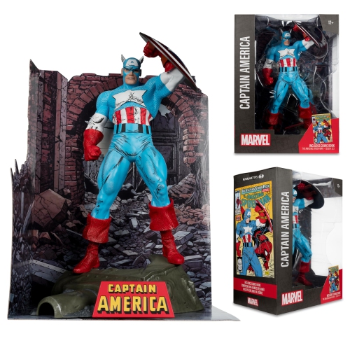Marvel Collectible 12 Inch Statue Figure 1/6 Sale Posed Scene - Captain America