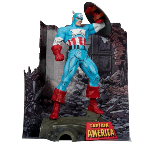 Marvel Collectible 12 Inch Statue Figure 1/6 Sale Posed Scene - Captain America