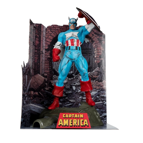 Marvel Collectible 12 Inch Statue Figure 1/6 Sale Posed Scene - Captain America