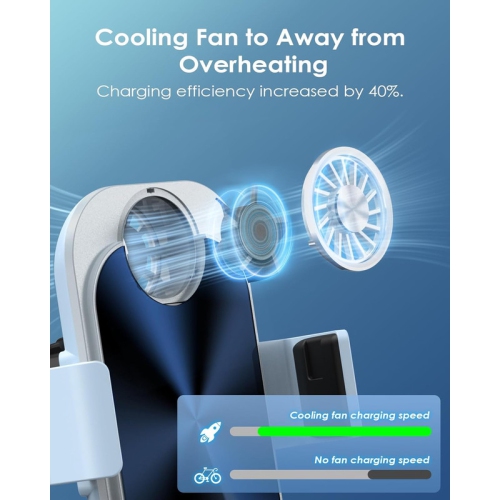 Support de chargeur sans fil pour l'auto Support de téléphone cellulaire, chargement rapide, tableau de bord pour bouche d'air Chargeur pour l'auto