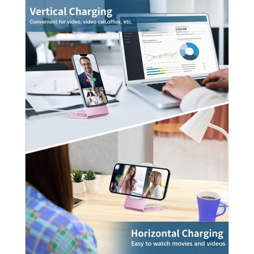 Magnetic Wireless Charger Mag-Safe Charger for iPhone 15/14/13/12 Series Convertible Magnet Wireless Charging Stand/Pad with 20W Adapter 5ft Cable