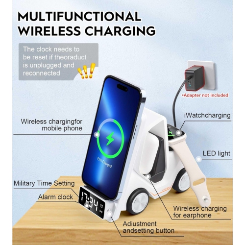 Wireless Charger Station for iPhone Charger, Apple Watch Charger, Airpods Charger, 6 in 1 Wireless Charging Station