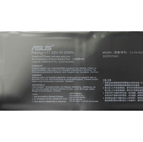 New Genuine Asus ZenBook UX430U UX430UA UX430UN UX430UQ Battery 50Wh