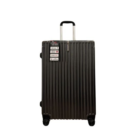 Image 1 of 4.. TRAVLR Strokes 20" Carryon Hardside Luggage Expandable, Mute Eight Wheels Wheels and TSA Lock- Dark Grey