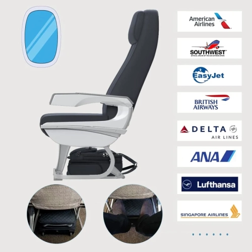 Lightweight 16-Inch Carry-On Underseat Luggage for Women - Multi-Functional Overnight Suitcase, Black