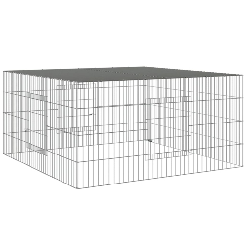 VIDAXL  Rabbit Cage 110X110X55 Cm Galvanised Iron