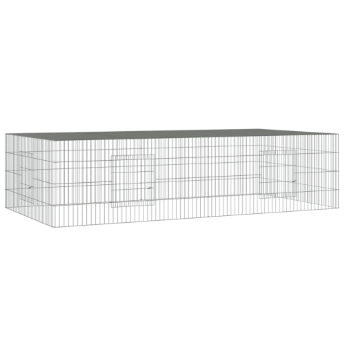 VidaXL – Cage de lapin à 2 panneaux 220x110, fer galvanisé 55&nbsp;cm