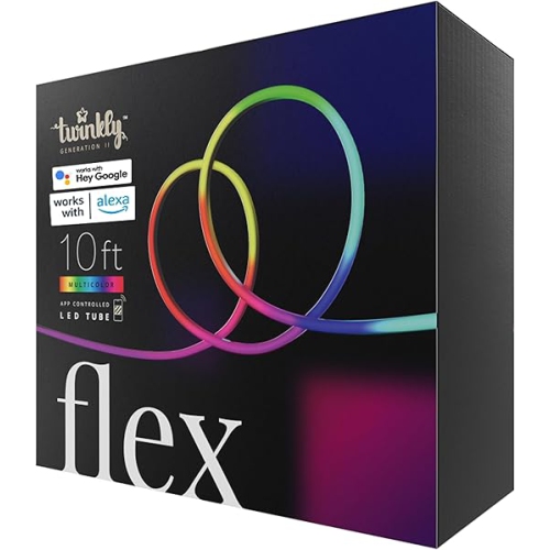 Twinkly Flex 10ft, LED Tube Multicolor, RGB LED Strip Flexible, Compatible with HomeKit, Alexa and Google Home, Gaming Lights, 16 M+ Colors, USB C