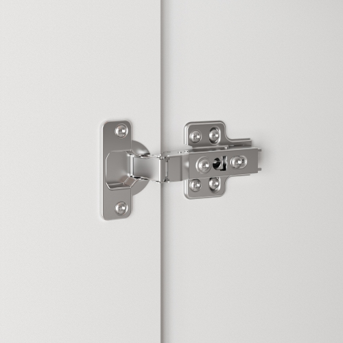 Famapy Multi-Functional Wardrobe Armoire with Hanging Rod, Shelves, and Two Large Drawers for Organized Bedroom Storage White