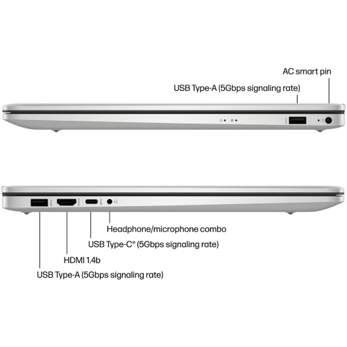 HP 17.3" FHD IPS Anti-Glare Laptop-Silver-128GB Docking Station Set