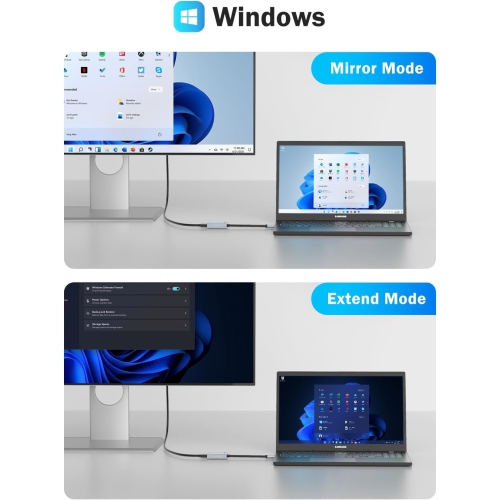USB A to HDMI Adapter, USB 3.0 to HDMI Converter, Supported Mirror or Extend Mode, HD 1080P USB to HDMI Cable, for MacBook Mac OS 10.15&Windows 10