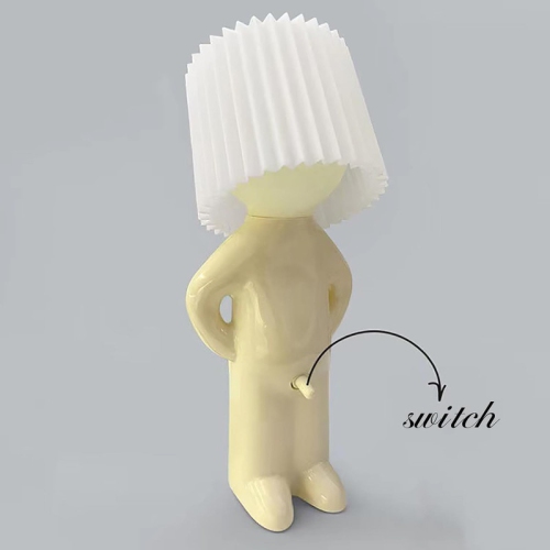 Turn Switch ON,Bedside Desk Table Lamp Men Boyfriend Christmas Valentines Day Gifts for Him/Her Novelty Funny Gag Funny Shy Little Boy Creative Small