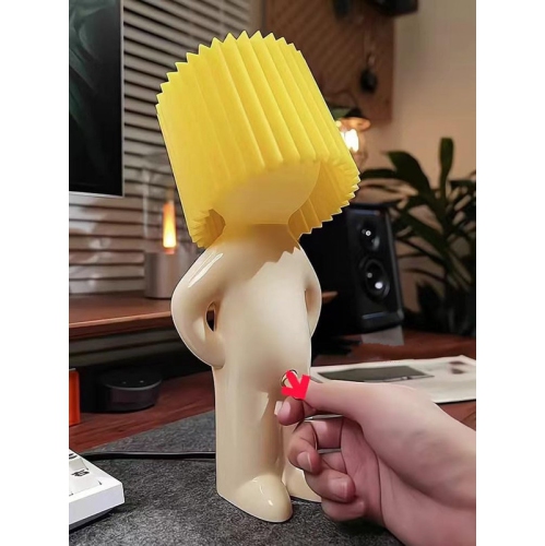 Turn Switch ON,Bedside Desk Table Lamp Men Boyfriend Christmas Valentines Day Gifts for Him/Her Novelty Funny Gag Funny Shy Little Boy Creative Small