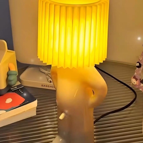 Turn Switch ON,Bedside Desk Table Lamp Men Boyfriend Christmas Valentines Day Gifts for Him/Her Novelty Funny Gag Funny Shy Little Boy Creative Small