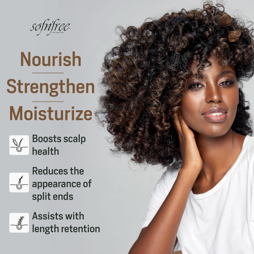 Huile sans alcool - Huile de ricin noire de noix de coco et jamaïcaine infusée de romarin et de menthe et de biotine 50 ml / 1,69 oz