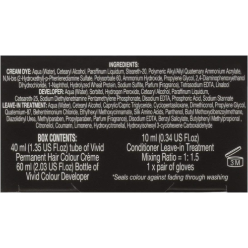 Revlon Realistic Vivid Colour Protein Infused Permanent Color Hair Dye with Color Lock Technology, Midnight Ink 110ml