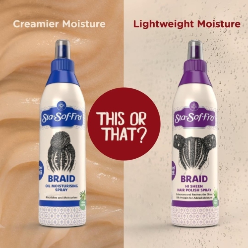 250&nbsp;ml hydratant à l'huile STA-Sof-fro Braids