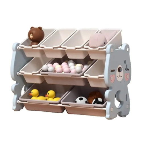 Meuble de rangement de jouets pour enfants KidsVIP avec bacs et boîtes de rangement – Mini étagère multicouche pour chambre, salle de jeu, chambre de