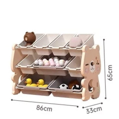 KidsVIP Kids Toy Storage Organizer w/Bins and Storage Boxes - Multi-Layer Mini Shelving Unit for Bedroom, Playroom, Nursery, Kids Room