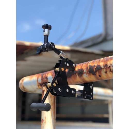 Brinno Camera Clamp Plus ACC1000P - Mounting Kit with Arm, Extension Pole and Wrench - Attaches to Flat or Round Objects, 360-Degree Rotating Tripod