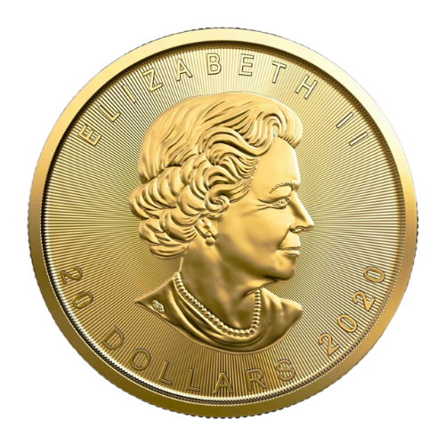 1 pièce de monnaie en or canadien avec feuille d'érable 2 oz