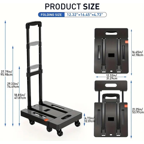 Stanz Folding Hand Truck 500 lbs Capacity