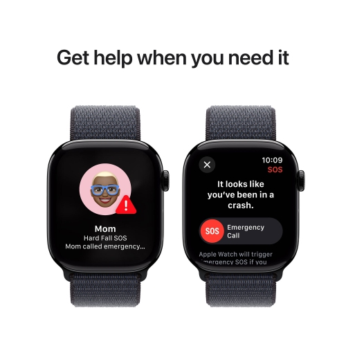 Apple Watch Series 10 (GPS + Cellular) 46mm Jet Black Aluminum Case with Ink Sport Loop by APPLE - Open Box condition - Image 9