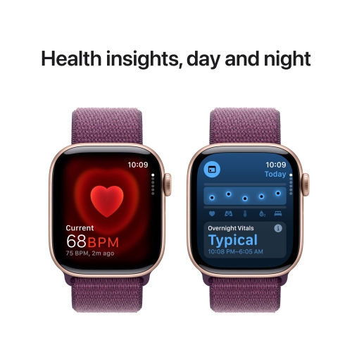 Apple Watch Series 10 (GPS + Cellular) 42mm Rose Gold Aluminum Case with Plum Sport Loop by APPLE - Refurbished condition - Image 7