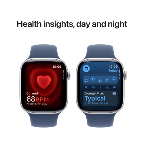 Apple Watch Series 10 (GPS + Cellular) 46mm Silver Aluminum Case with Denim Sport Band - Small/ Medium by APPLE - Open Box condition - Image 7