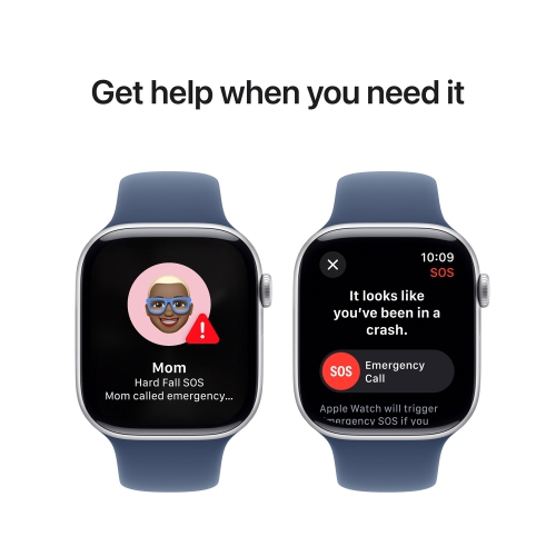 Apple Watch Series 10 (GPS + Cellular) 46mm Silver Aluminum Case with Denim Sport Band - Small/ Medium by APPLE - Open Box condition - Image 9