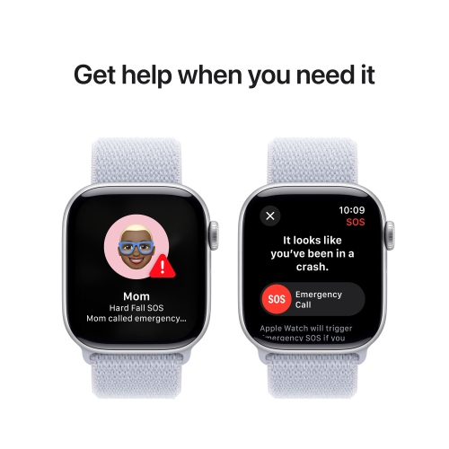Apple Watch Series 10 (GPS + Cellular) 42mm Silver Aluminum Case with Blue Cloud Sport Loop by APPLE - Open Box condition - Image 9
