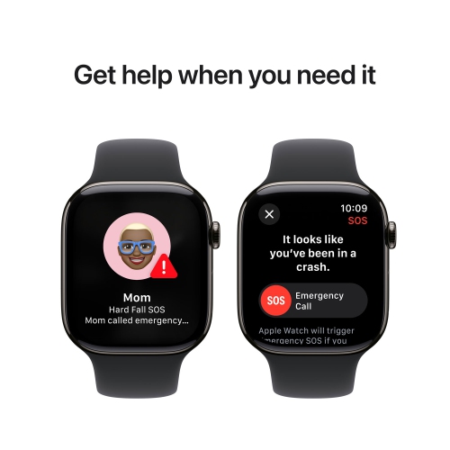 Apple Watch Series 10 (GPS + Cellular) 46mm Slate Titanium Case with Black Sport Band - Medium/Large by APPLE - Refurbished condition - Image 9
