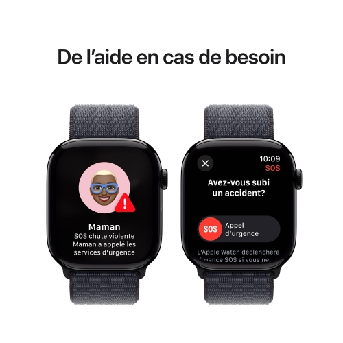 Apple Watch Series 10 (GPS + Cellular) 46mm Jet Black Aluminum Case with Ink Sport Loop by APPLE - Refurbished condition - Image 10