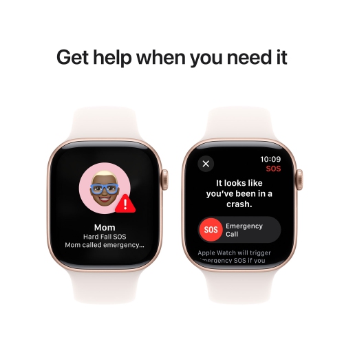 Apple Watch Series 10 (GPS) 46mm Rose Gold Aluminum Case with Light Blush Sport Band - Medium/Large by APPLE - Refurbished condition - Image 9