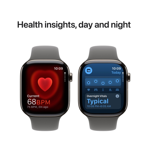 Apple Watch Series 10 (GPS + Cellular) 46mm Natural Titanium Case with Stone Grey Sport Band - Medium/Large by APPLE - Open Box condition - Image 7