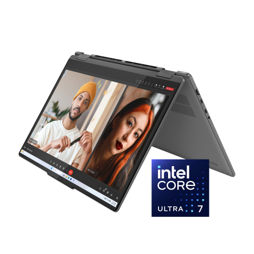 Image 1 de 10.. Portable-en-1 16 à écran tactile 2K de 2&nbsp;po Yoga 7i de Lenovo - Gris tempête - Station d'accueil 256&nbsp;Go