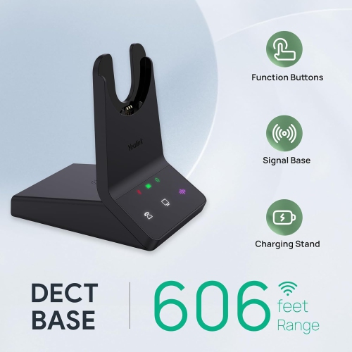 Casque d'écoute mono sans fil DECT WH64 de Yealink